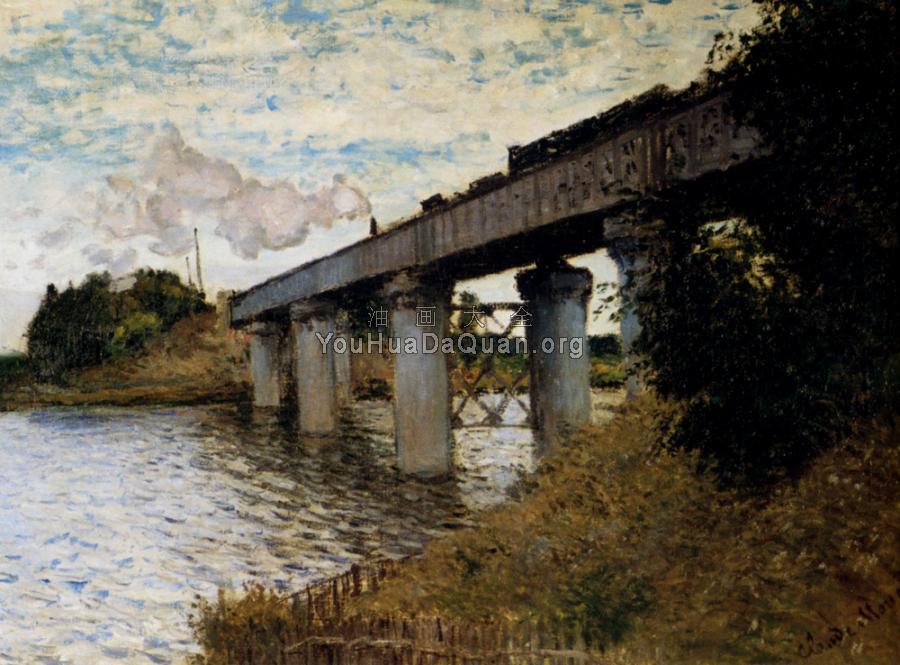 The Railway Bridge At Argenteuil - 克劳德·莫奈
